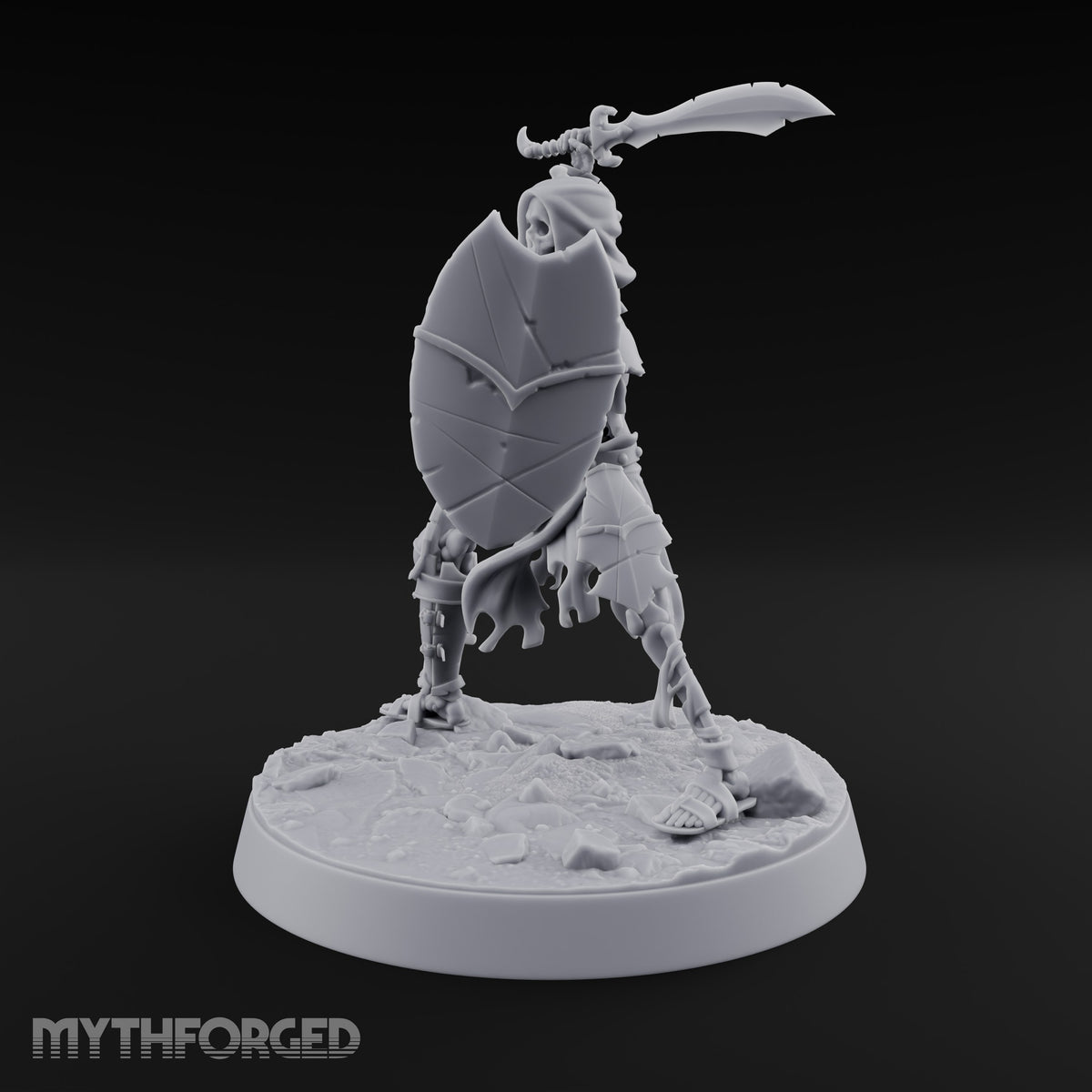 Bones Still Taking Orders Skeleton Warrior B — Scimitar & Shield
