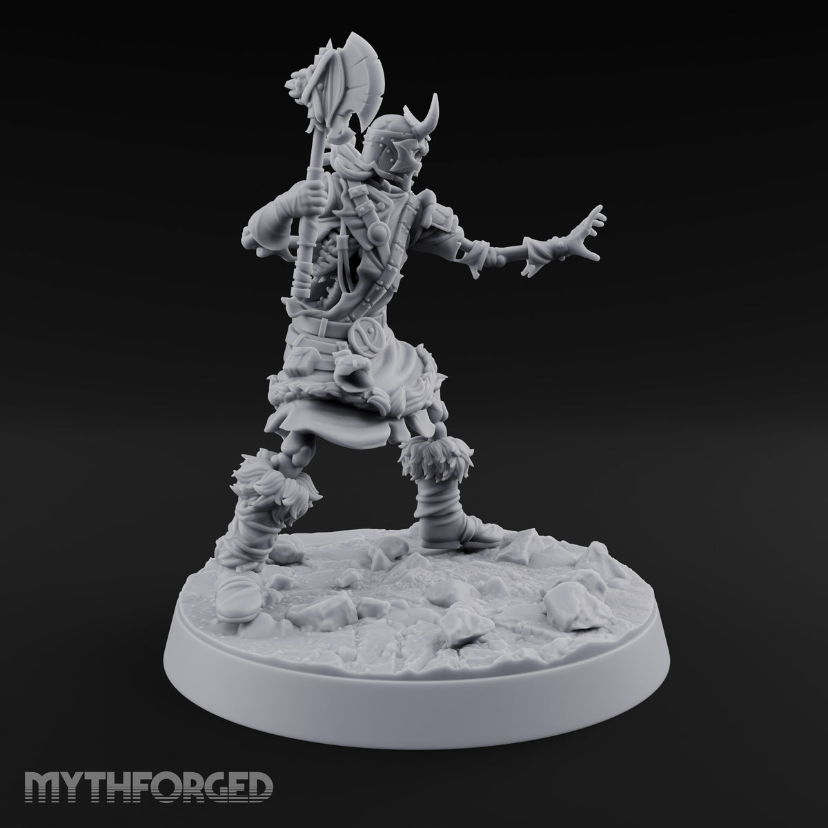 Still Answering the Muster Skeleton Warriors — C · Twin Swords + Spear (Pointing) + Axe · Mounted