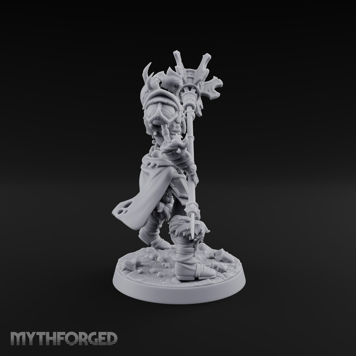 Fur Cuffs, No Flesh Skeleton Halberd Warrior