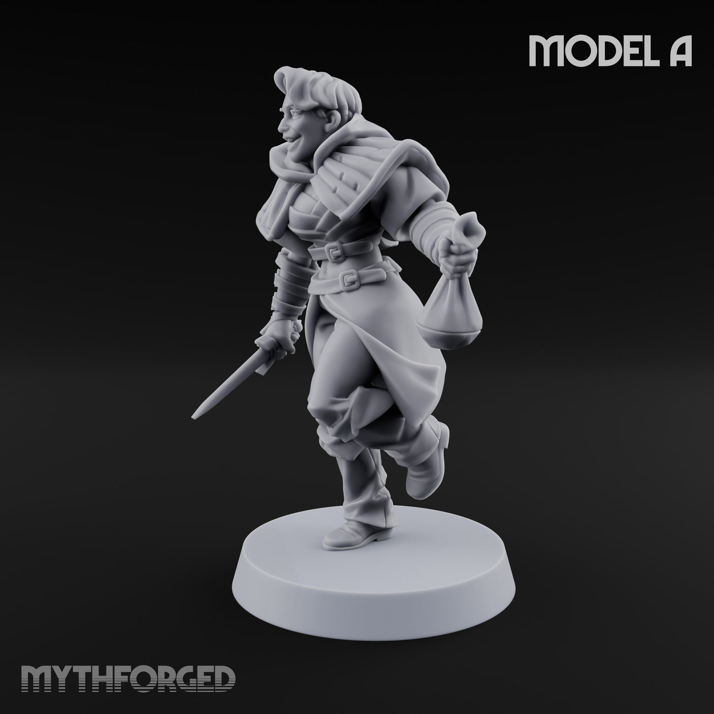 Skulking About Human Thief A Miniature for Dungeons and Dragons, Pathfinder or other TTRPGs
