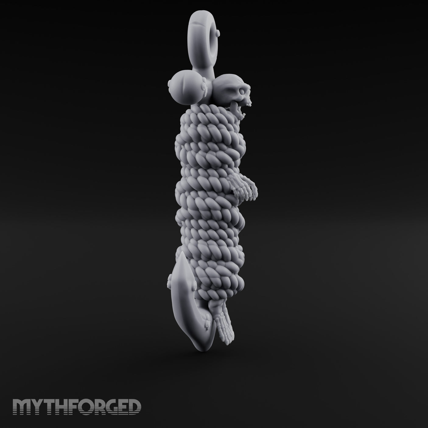 Skull-Faced Rope-Bound Undead Ship Anchor Miniature for Dungeons and Dragons, Pathfinder or other TTRPGs