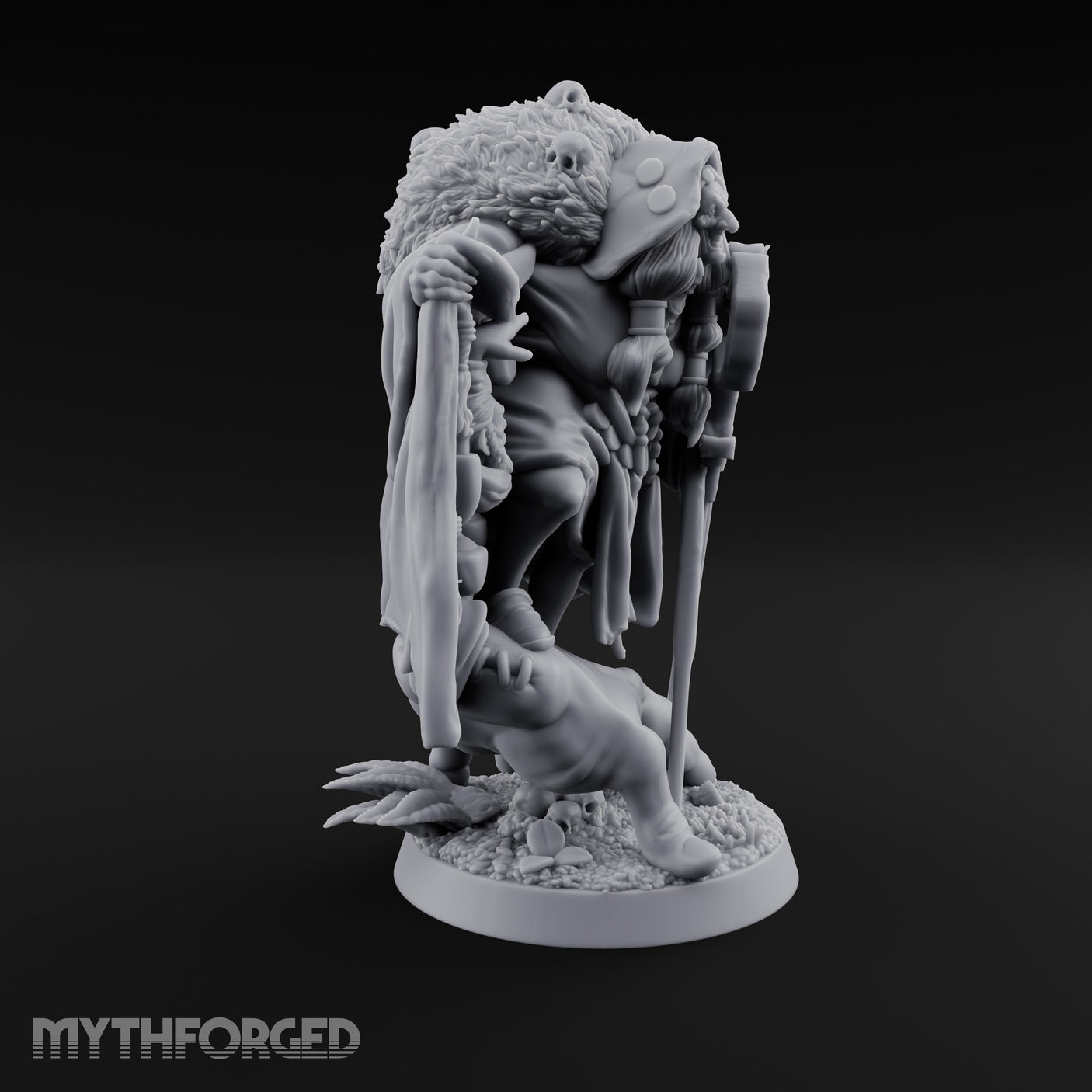 Skull Key Clutching Hag Witch Miniature for Dungeons and Dragons, Pathfinder or other TTRPGs