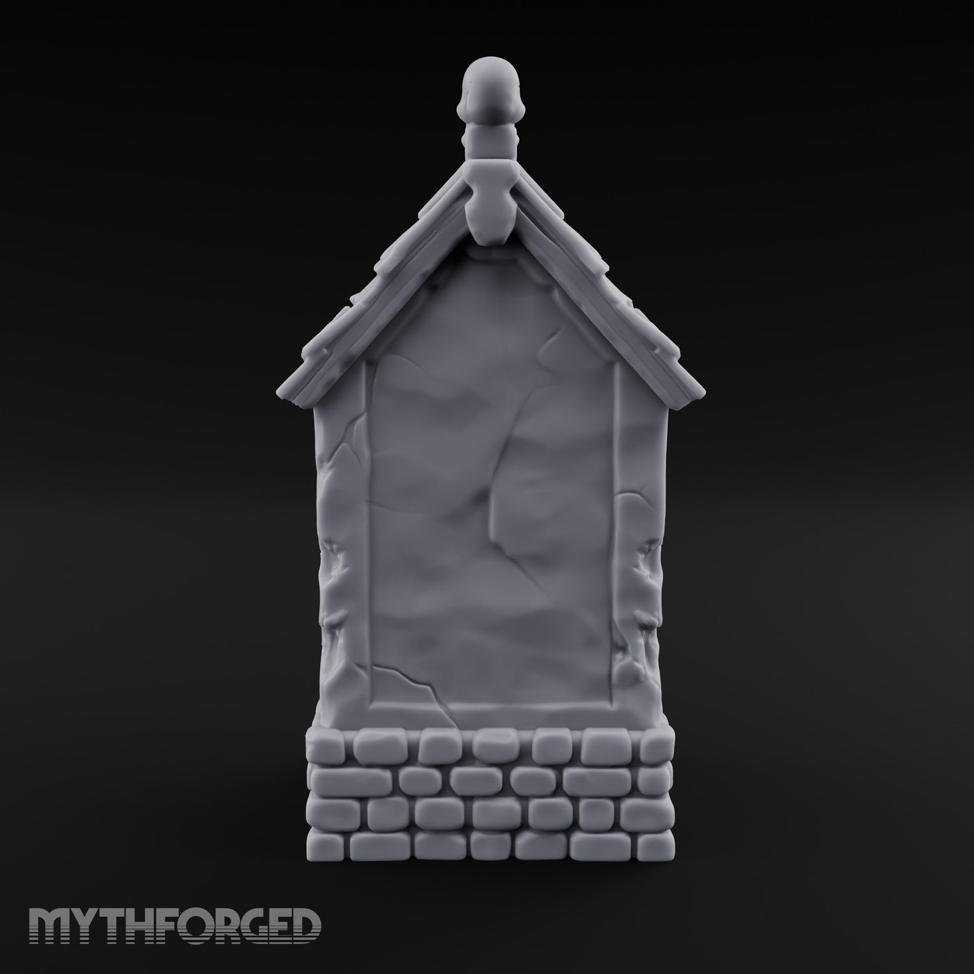 Skull-Pinnacled Candle-Strewn Death Deity Wayside Shrine Miniature for Dungeons and Dragons, Pathfinder or other TTRPGs