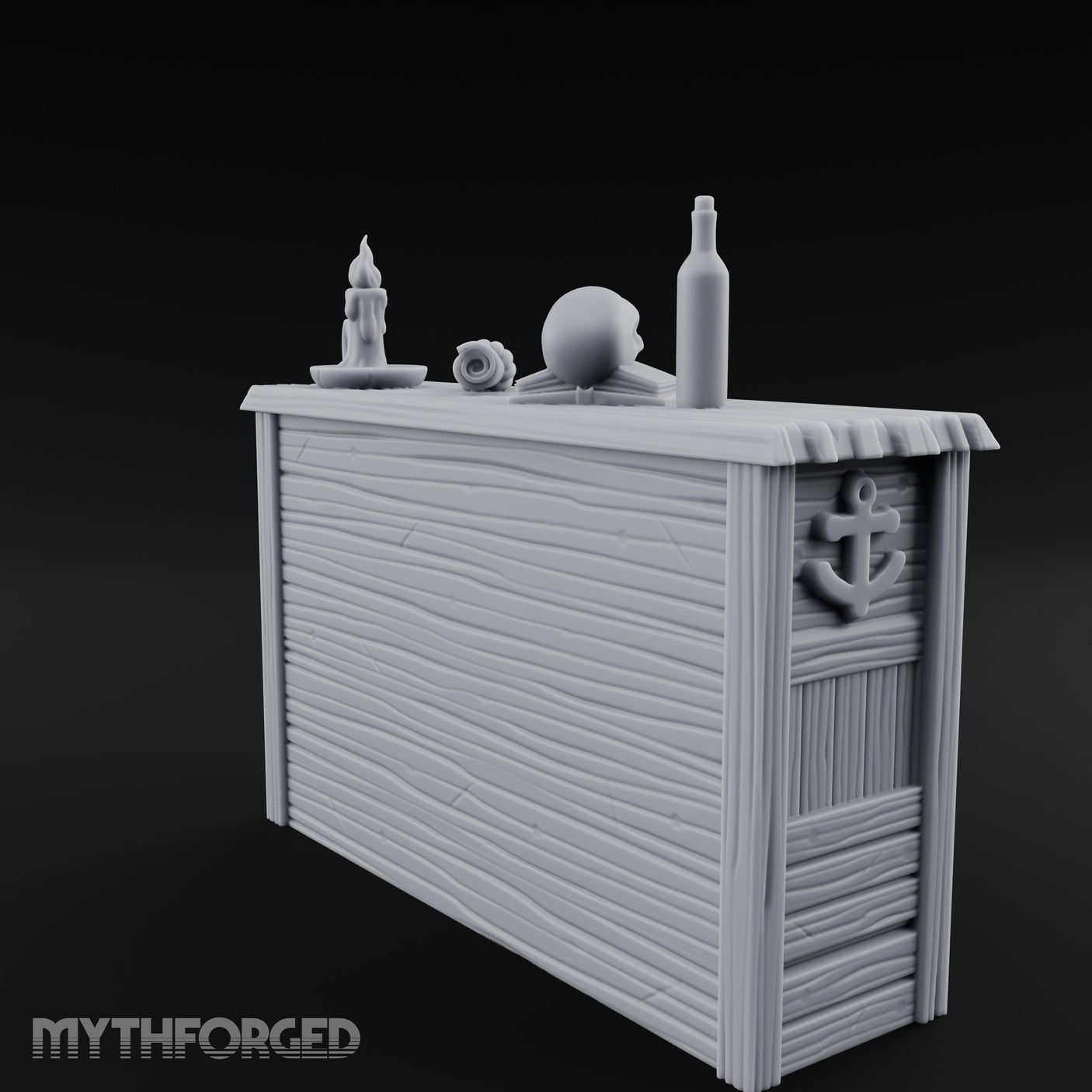 Skull-Rested Scroll-Cluttered Pirate Scholar's Bookcase gallery 4