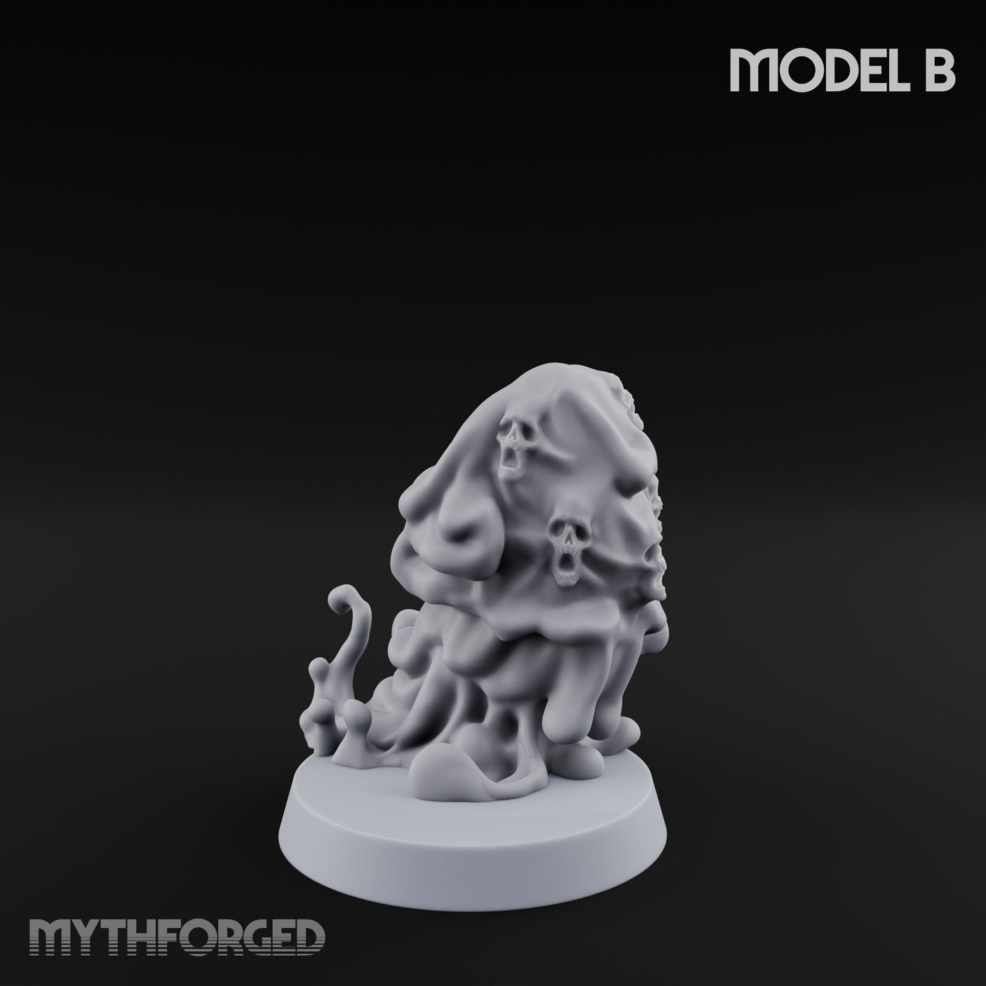 Skull Seeping Oblex Horror B Miniature for Dungeons and Dragons, Pathfinder or other TTRPGs