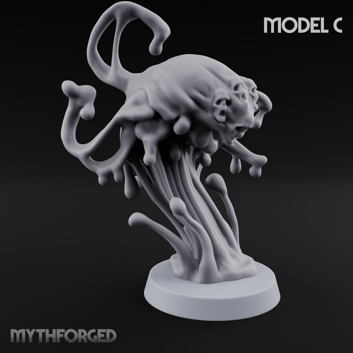 Skull Seeping Oblex Horror C Miniature for Dungeons and Dragons, Pathfinder or other TTRPGs