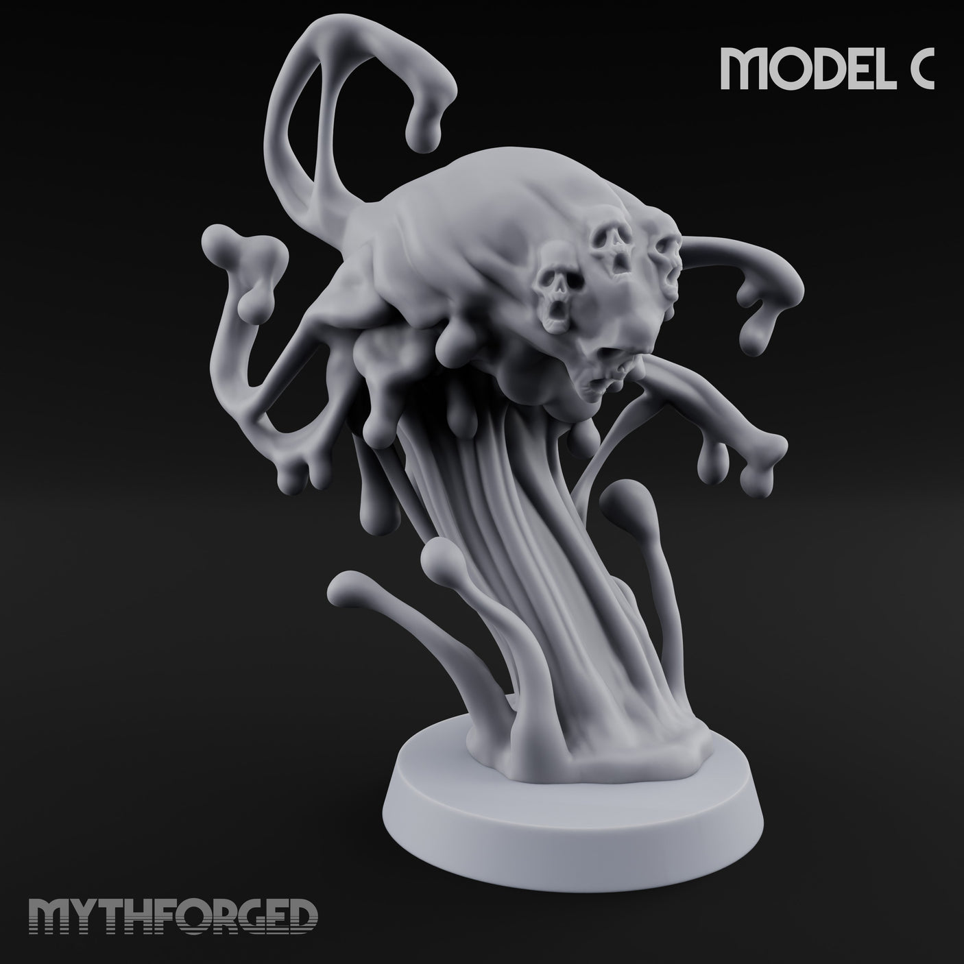 Skull Seeping Oblex Horror C Miniature for Dungeons and Dragons, Pathfinder or other TTRPGs