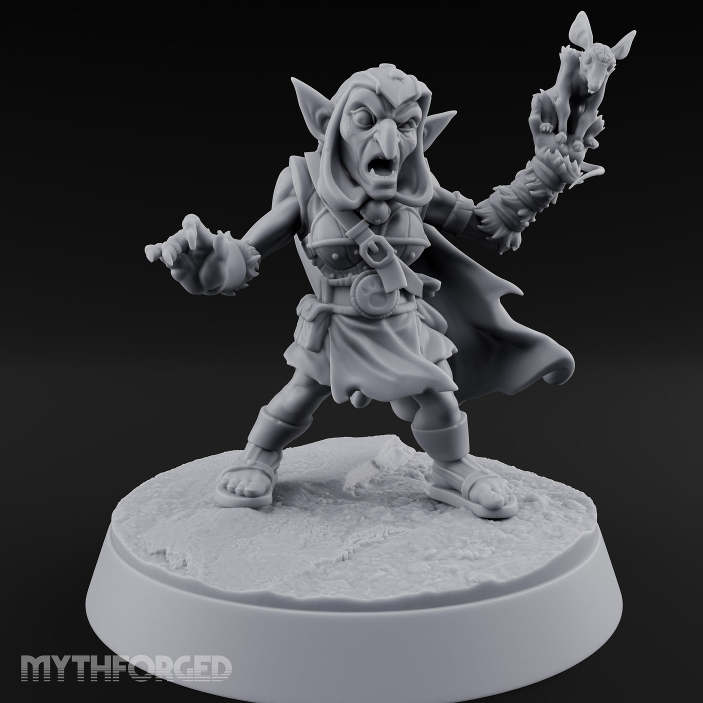 Skull Staff Brandishing Goblin Pet Seller