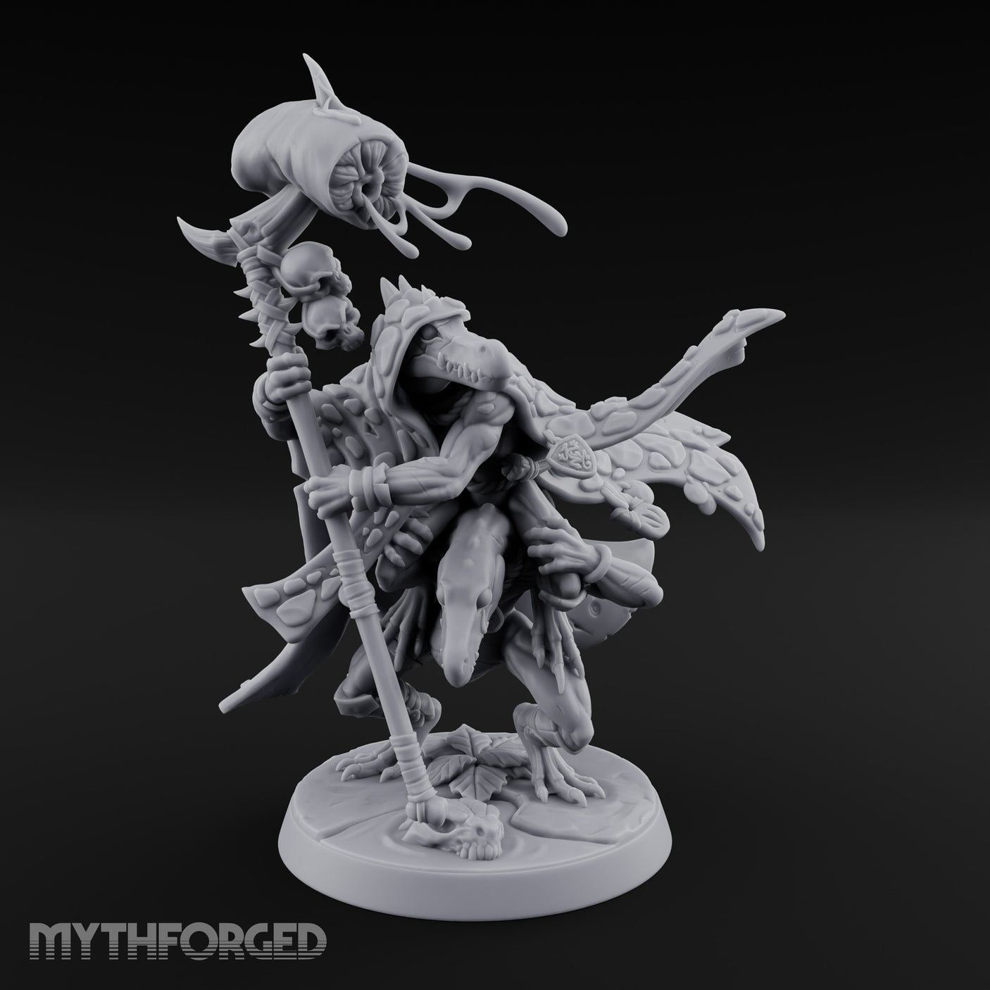 Skull Staff Wielding Lizardfolk Shaman gallery 1