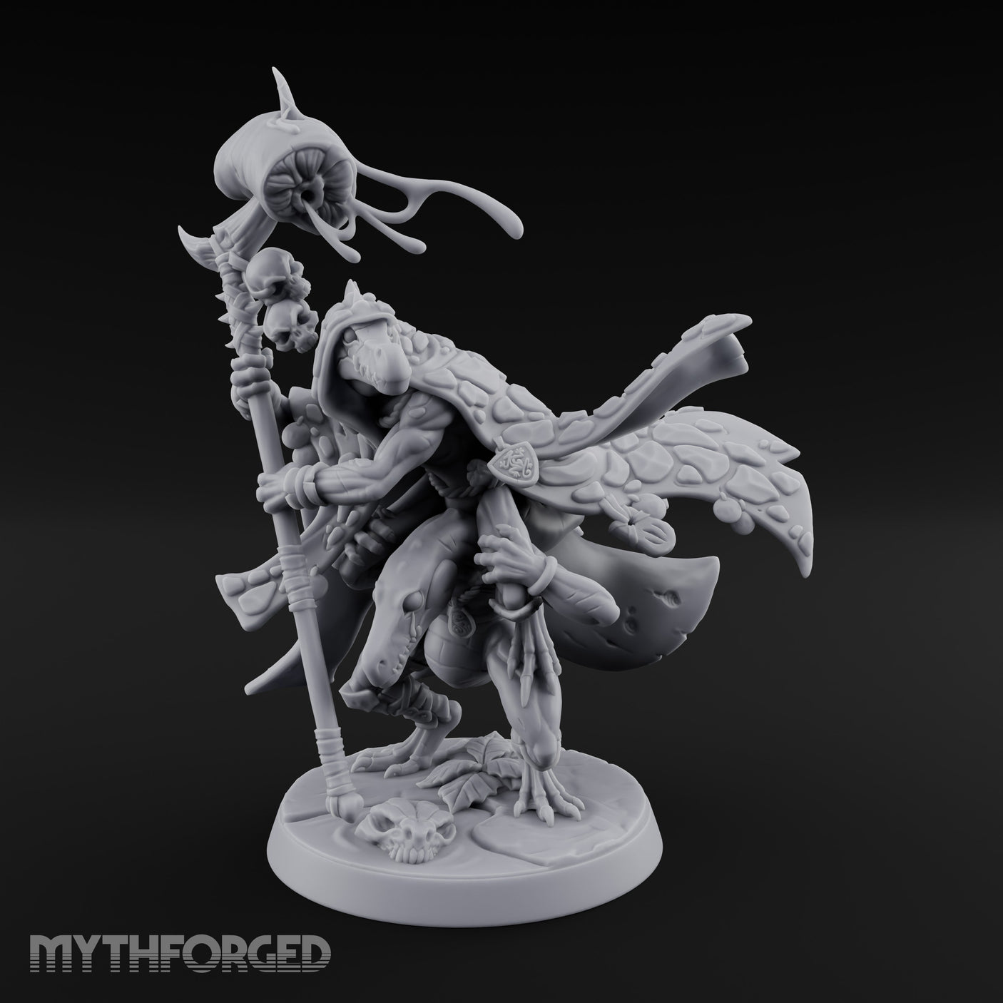 Skull Staff Wielding Lizardfolk Shaman gallery 9