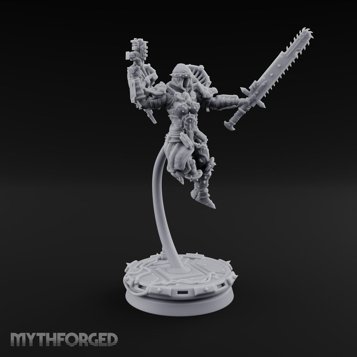Prayers Descend Armed Human Jump Pack Warriors — C