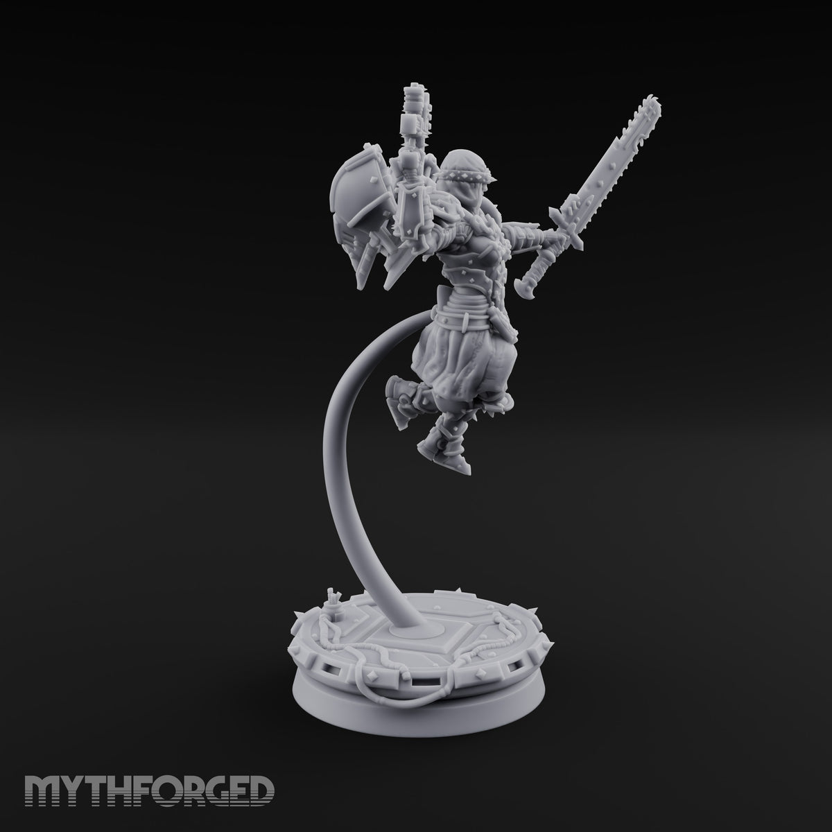 Prayers Descend Armed Human Jump Pack Warriors — C