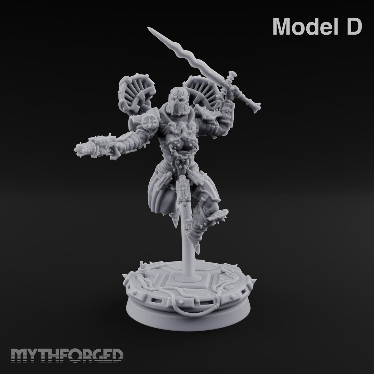 Prayers Descend Armed Human Jump Pack Warrior D