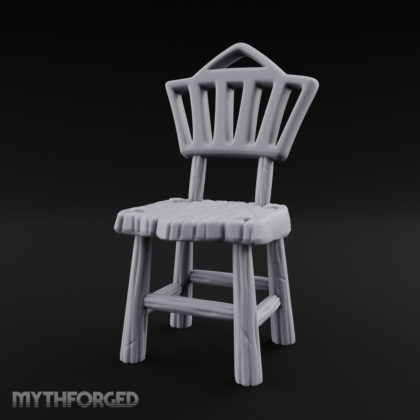Slat-Backed Plank-Seated Tavern Chair