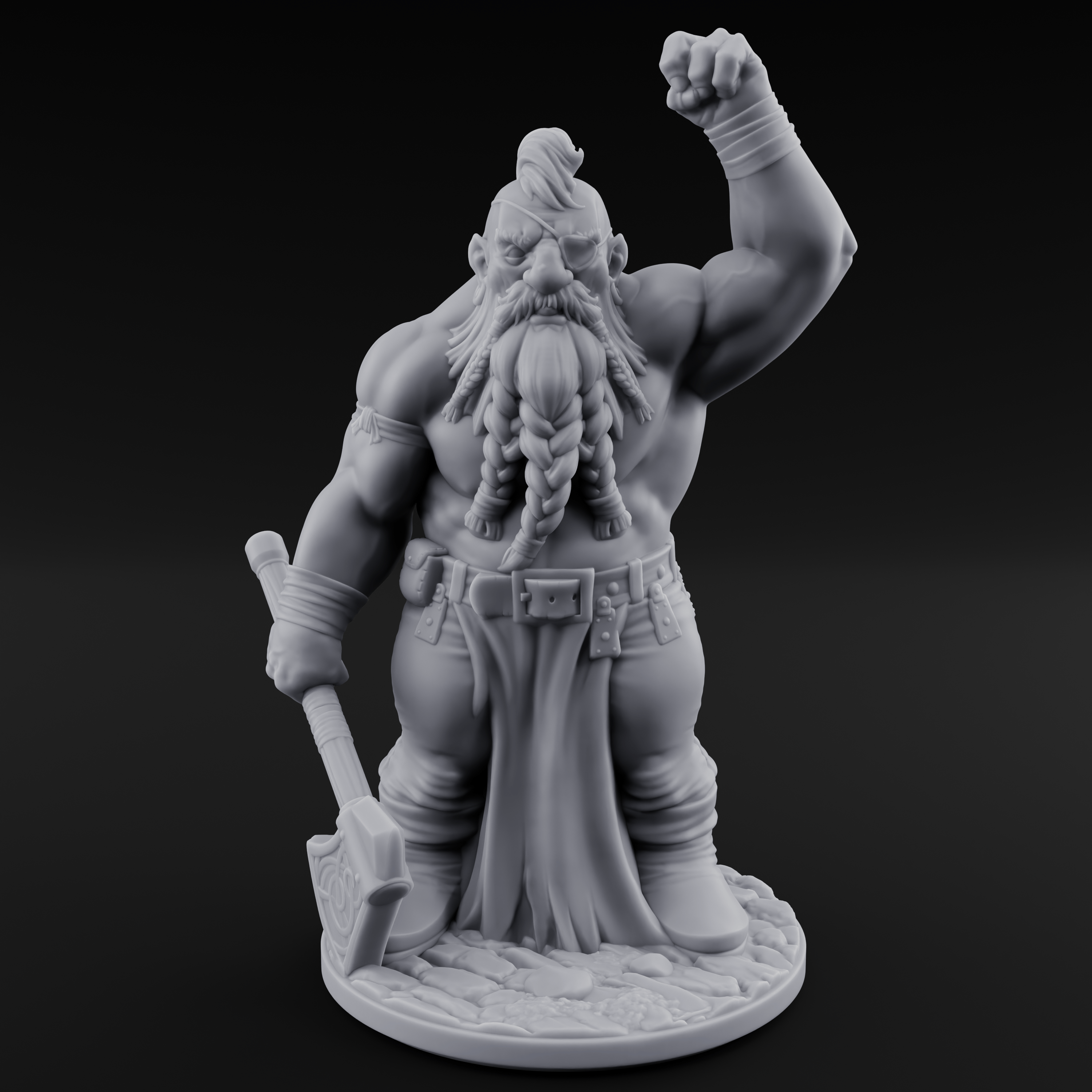 Mohawked And Ready Dwarf Slayer C