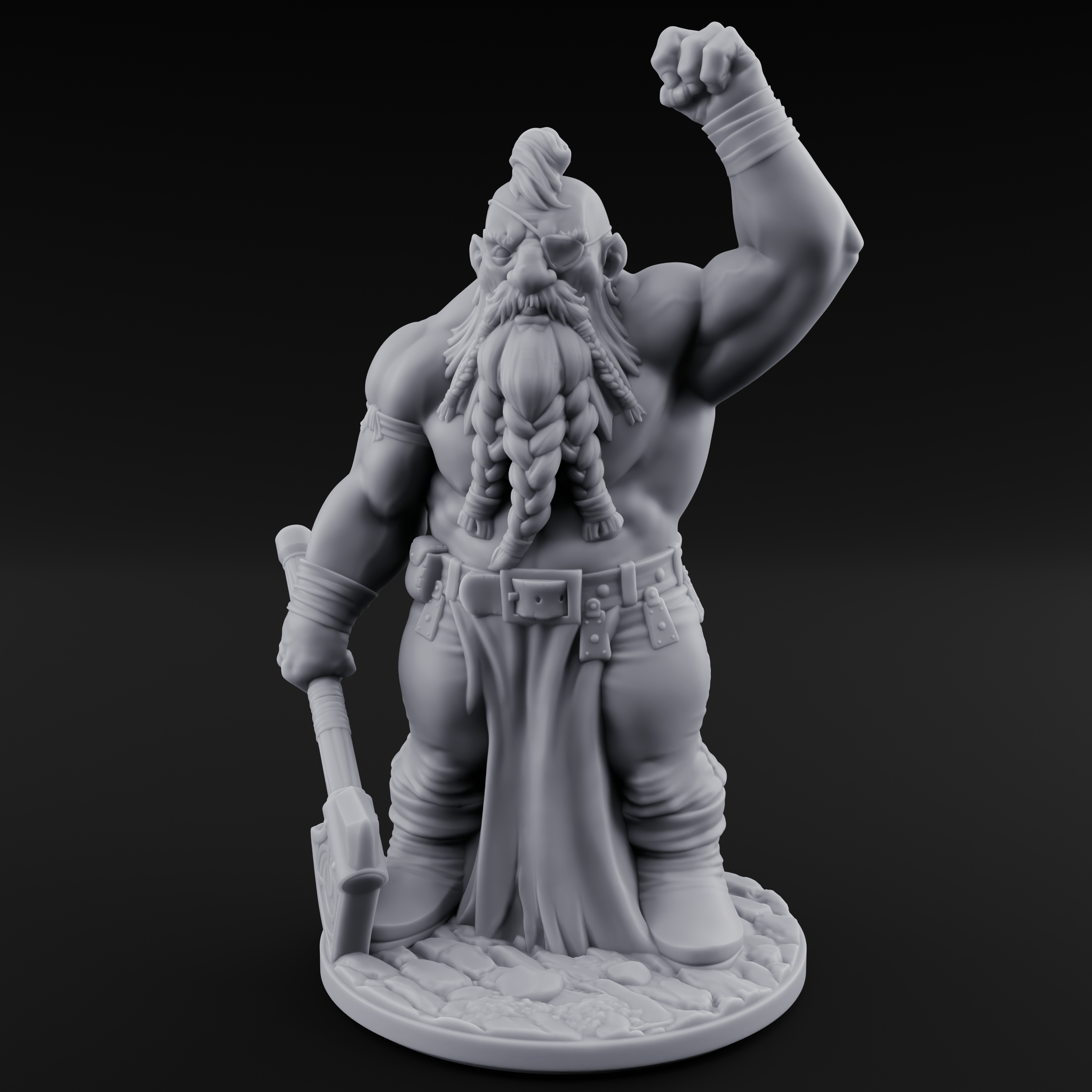 Mohawked And Ready Dwarf Slayer C