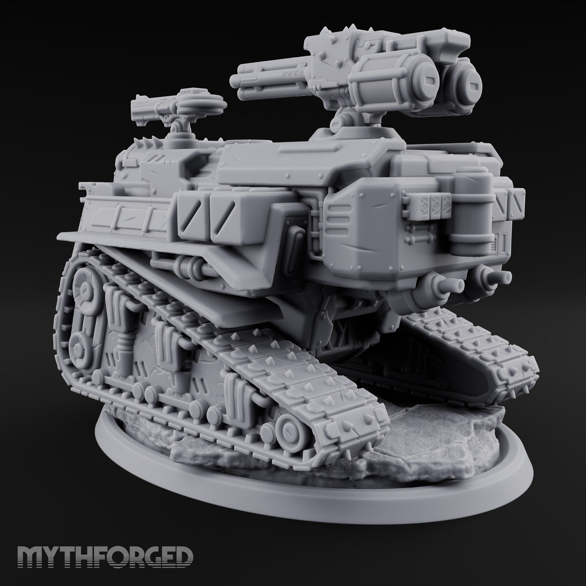 Rocket Pod, Rust Plating Modron Tracked Rocket Automaton — Gatling