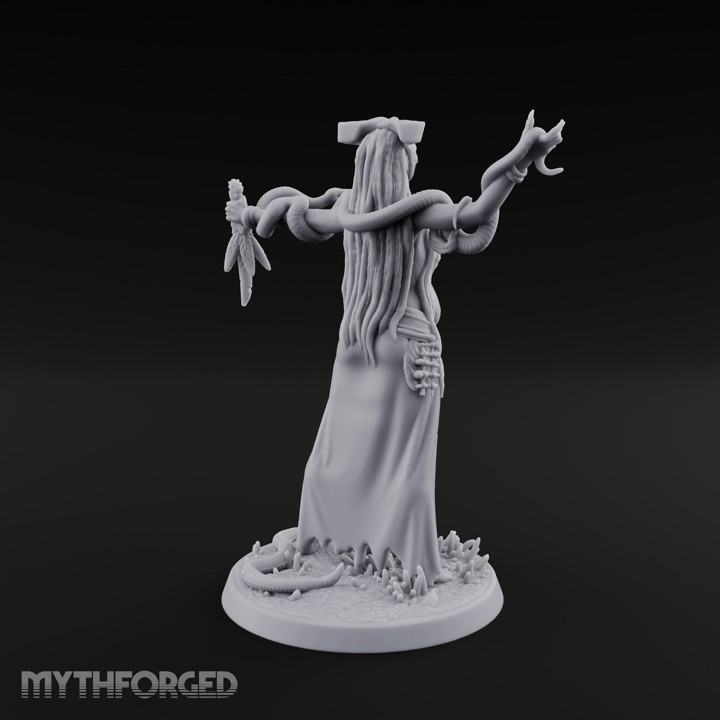 Snake Entwined Vessel of Yig Miniature for Dungeons and Dragons, Pathfinder or other TTRPGs