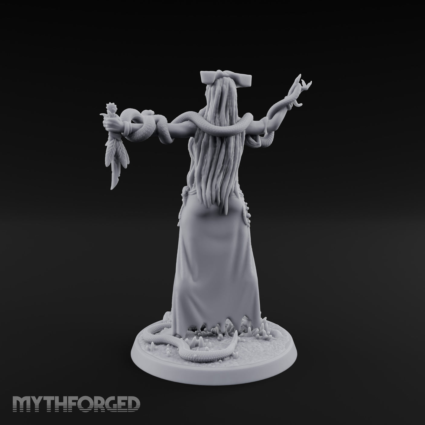 Snake Entwined Vessel of Yig Miniature for Dungeons and Dragons, Pathfinder or other TTRPGs