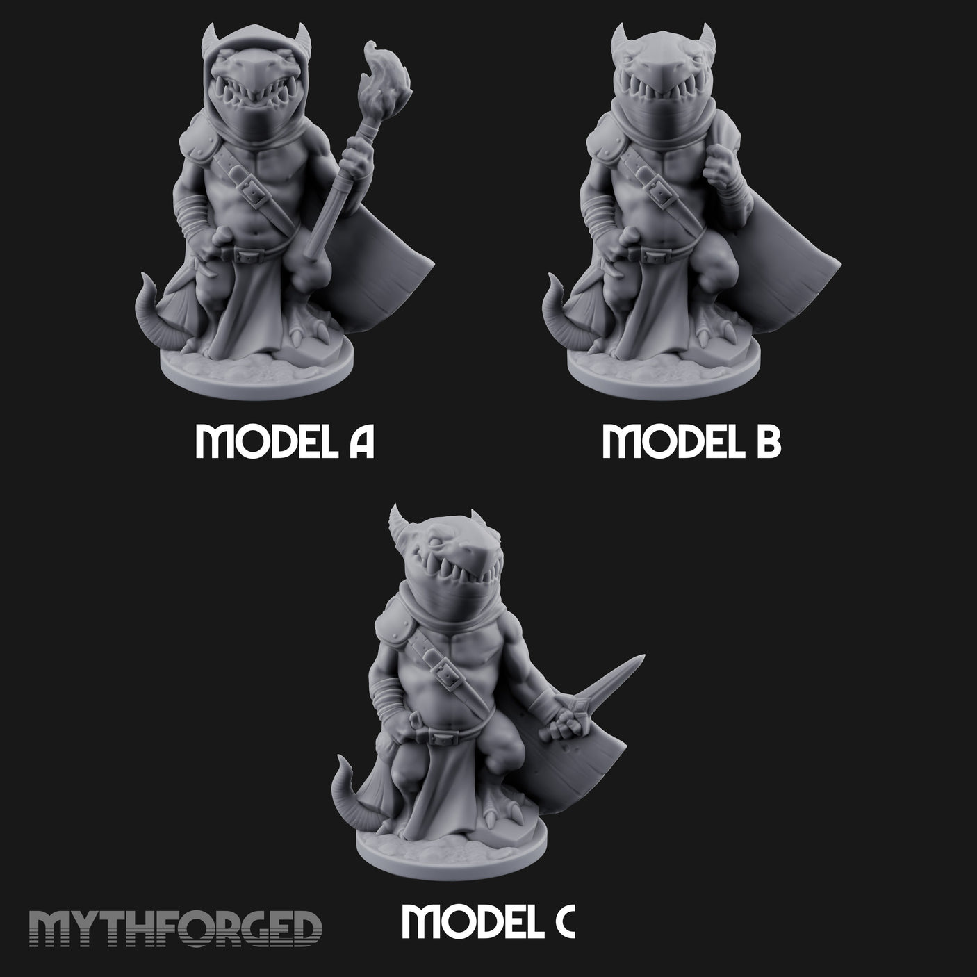 Sneaky Blade Wielding Kobold Rogues Miniature for Dungeons and Dragons, Pathfinder or other TTRPGs