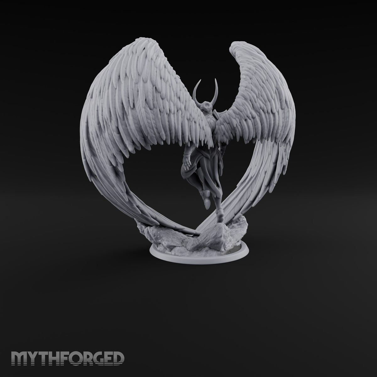 Wings Wide, Halo Optional Deva Winged Armoured Warrior