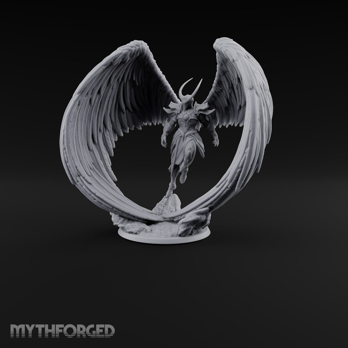 Wings Wide, Halo Optional Deva Winged Armoured Warrior