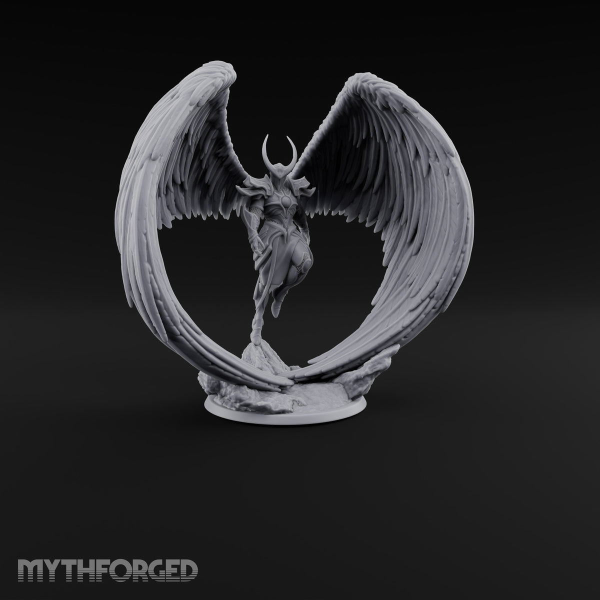 Wings Wide, Halo Optional Deva Winged Armoured Warrior