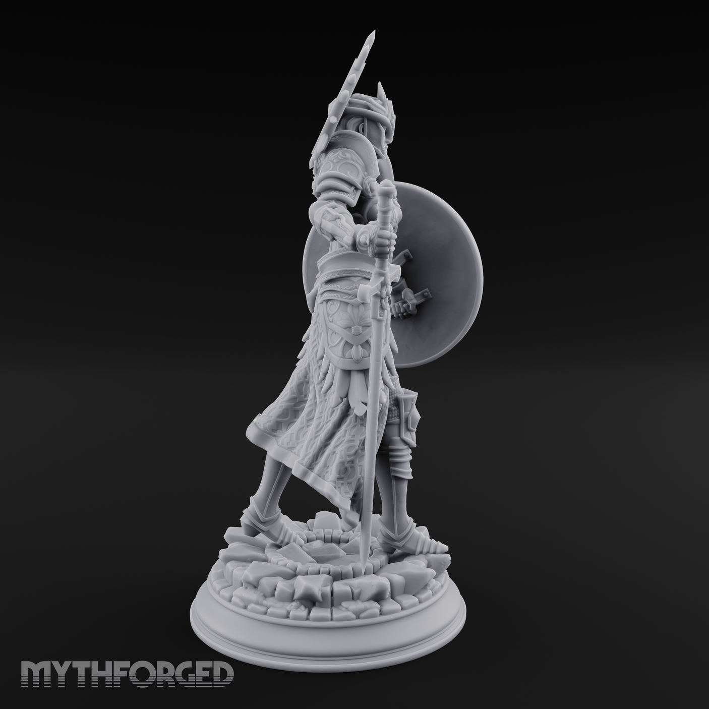 Halo Crowned Defender Aasimar Paladin Miniature for Dungeons and Dragons, Pathfinder or other TTRPGs