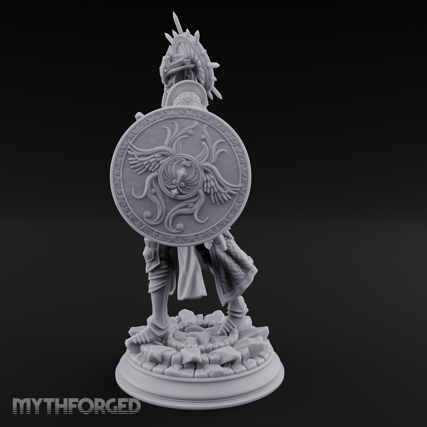 Halo Crowned Defender Aasimar Paladin Miniature for Dungeons and Dragons, Pathfinder or other TTRPGs