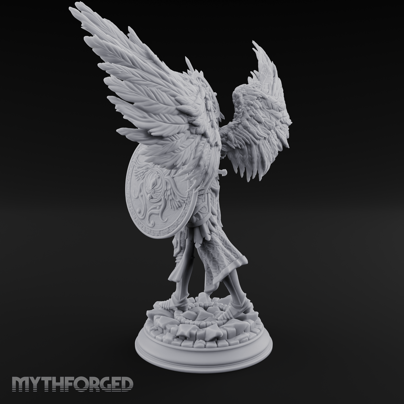 Halo Crowned Defender Aasimar Paladin Miniature for Dungeons and Dragons, Pathfinder or other TTRPGs
