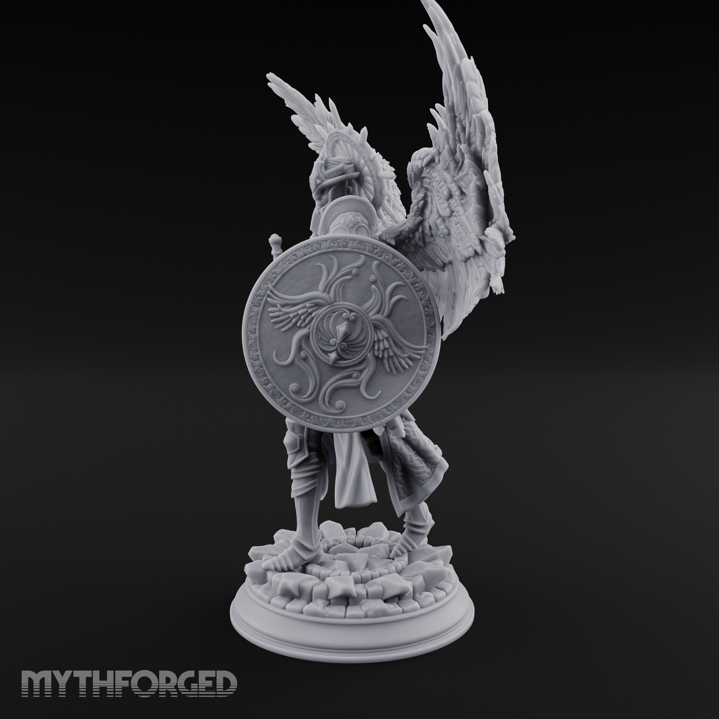Halo Crowned Defender Aasimar Paladin Miniature for Dungeons and Dragons, Pathfinder or other TTRPGs