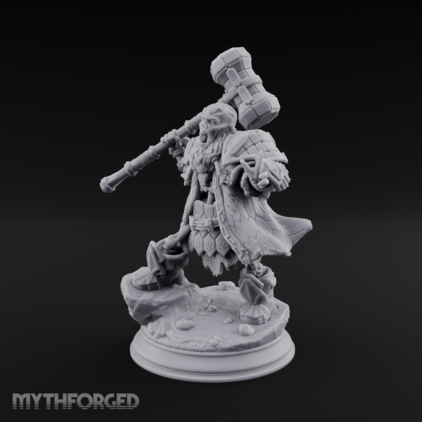 Risen and Roaring Undead Dwarf Warrior E