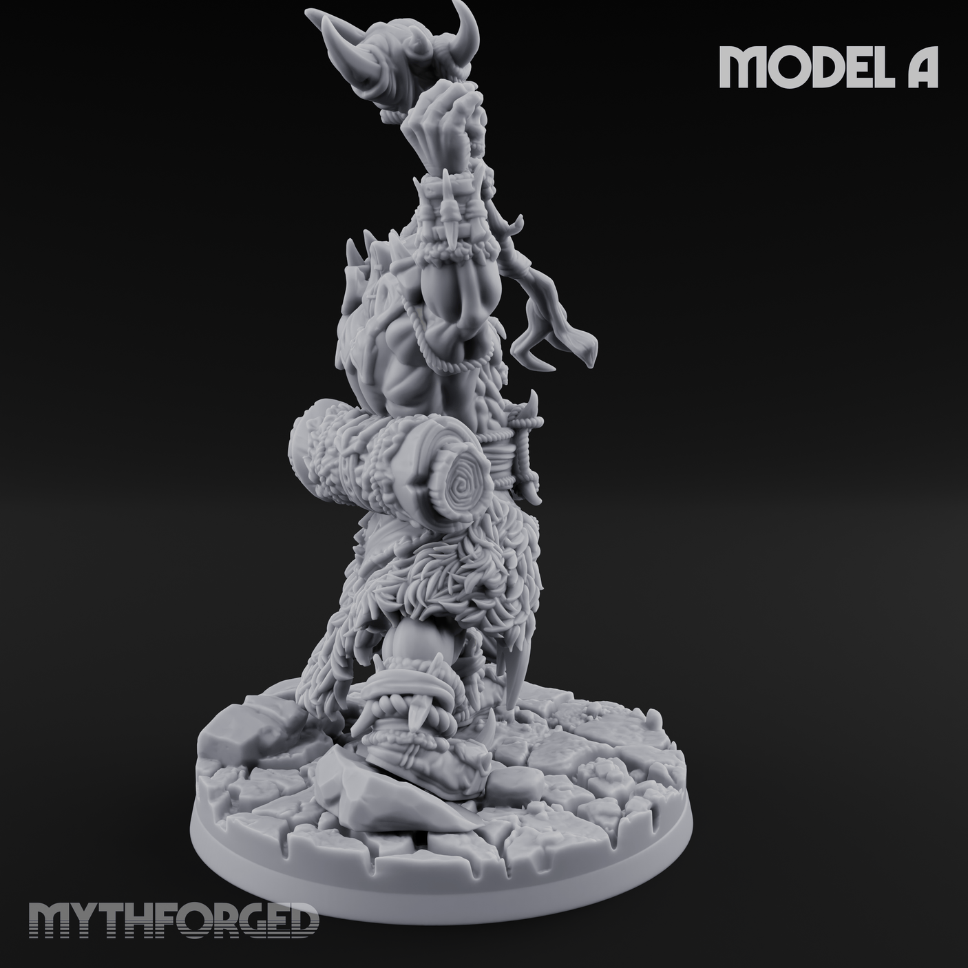Arms Raised Conjuring Orc Sorcerers A Miniature for Dungeons and Dragons, Pathfinder or other TTRPGs