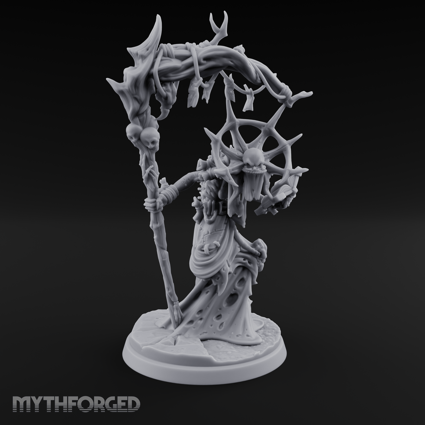 Scythe Wielding Lich Miniature for Dungeons and Dragons, Pathfinder or other TTRPGs