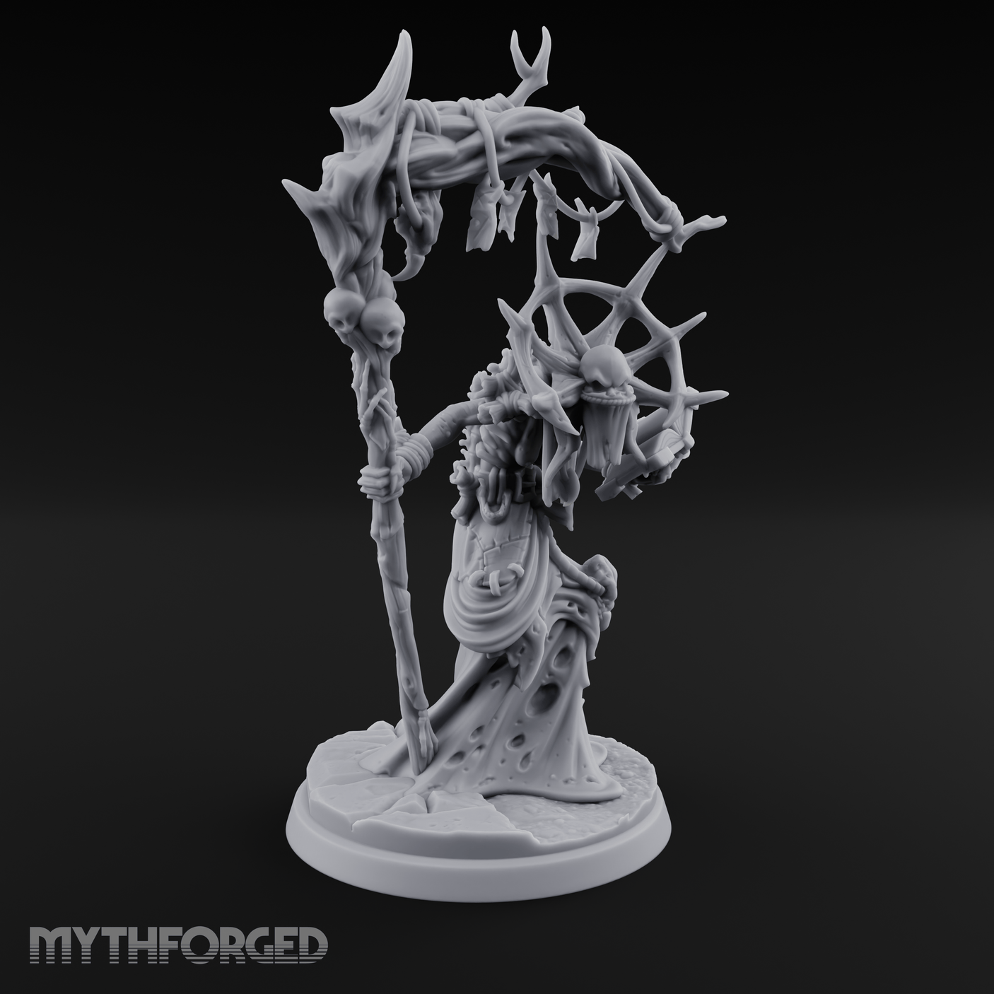 Scythe Wielding Lich Miniature for Dungeons and Dragons, Pathfinder or other TTRPGs
