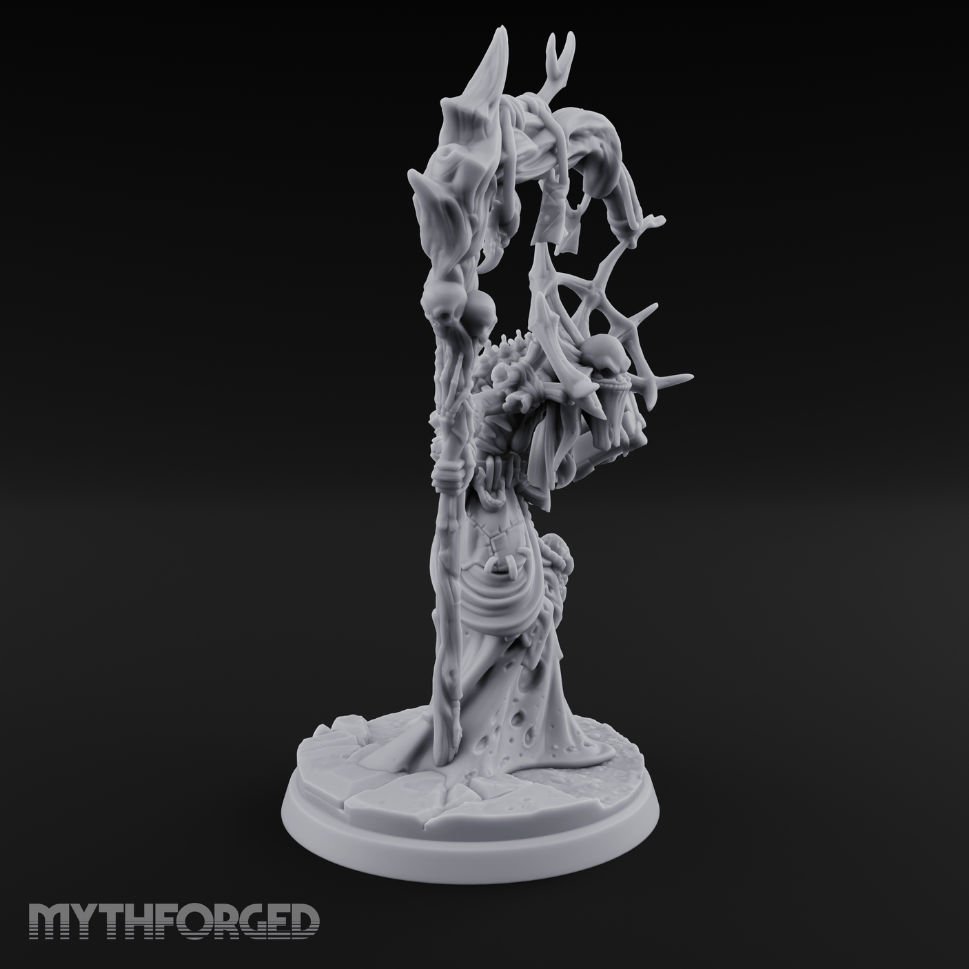 Scythe Wielding Lich Miniature for Dungeons and Dragons, Pathfinder or other TTRPGs