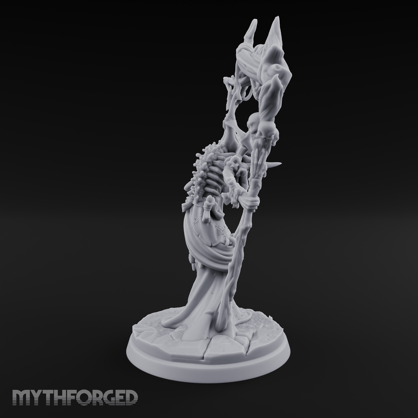 Scythe Wielding Lich Miniature for Dungeons and Dragons, Pathfinder or other TTRPGs