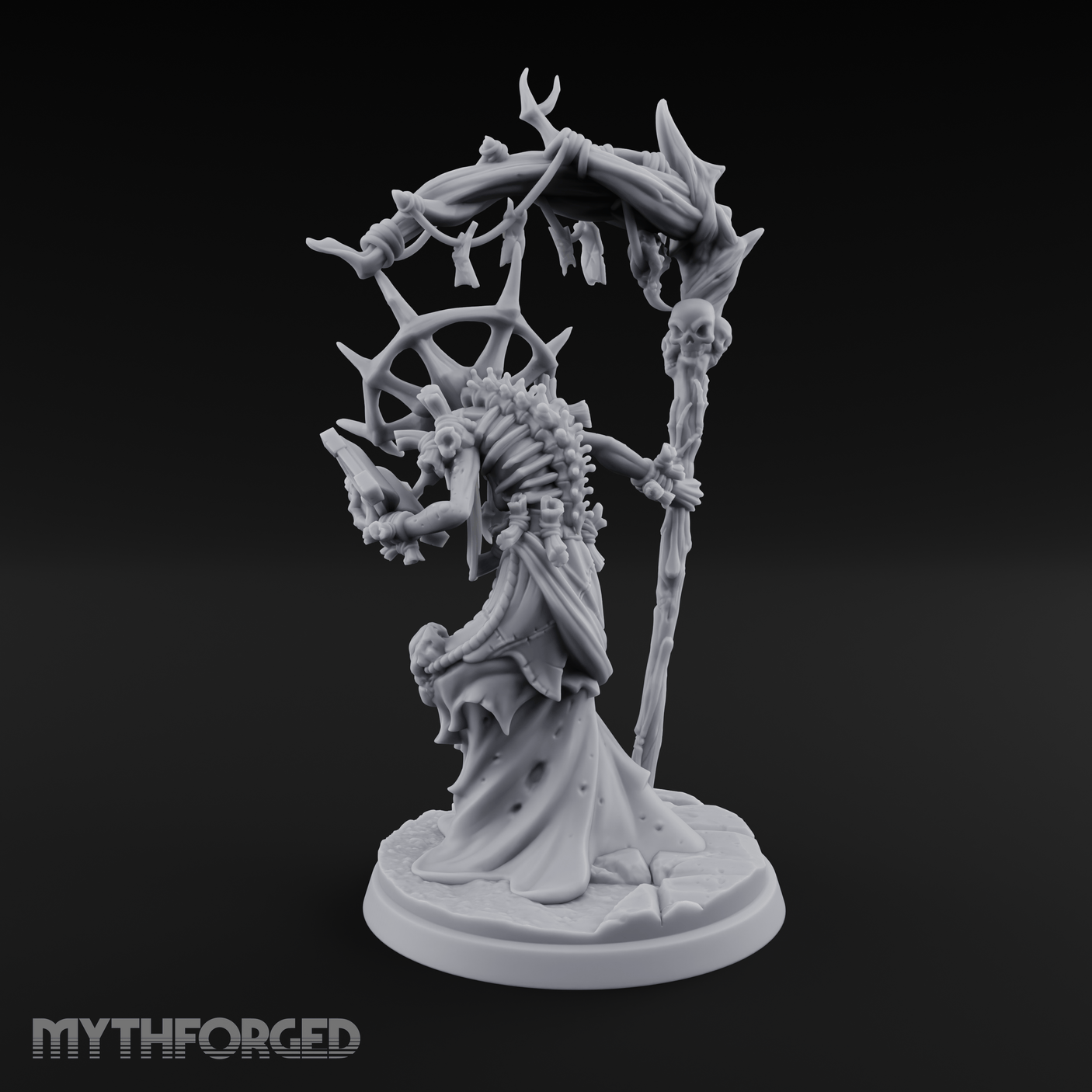 Scythe Wielding Lich Miniature for Dungeons and Dragons, Pathfinder or other TTRPGs