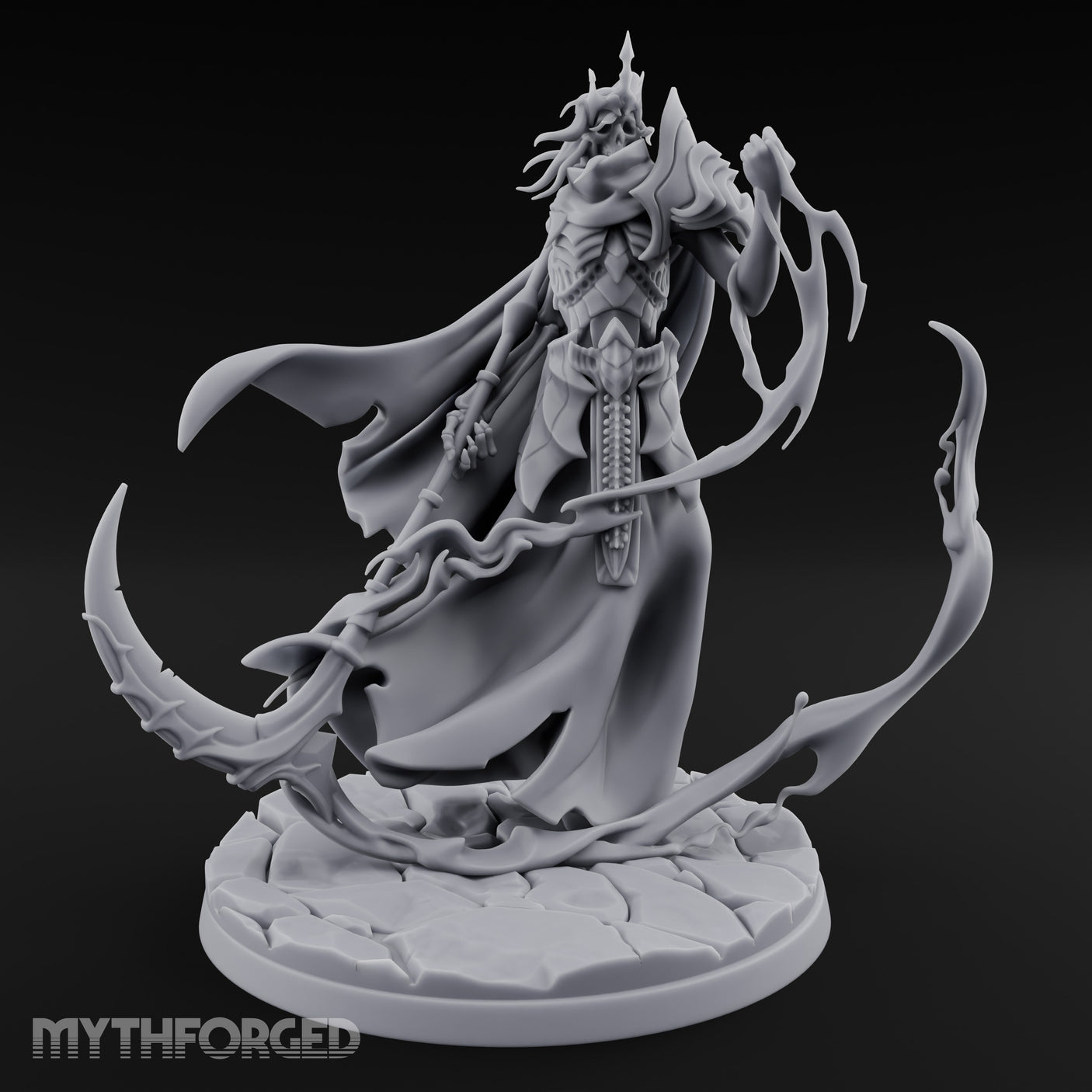 Soul Scythe Summoning Lich Gravecaller Miniature for Dungeons and Dragons, Pathfinder or other TTRPGs