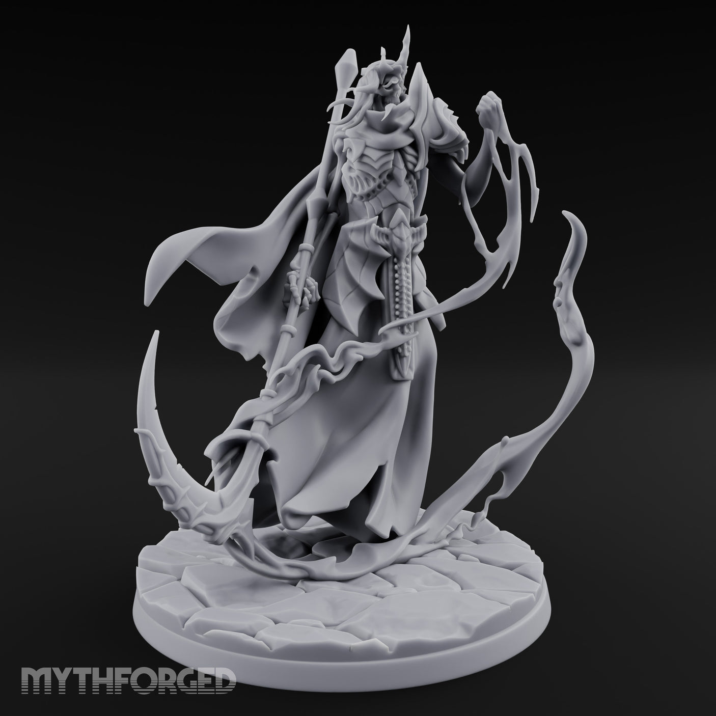 Soul Scythe Summoning Lich Gravecaller Miniature for Dungeons and Dragons, Pathfinder or other TTRPGs