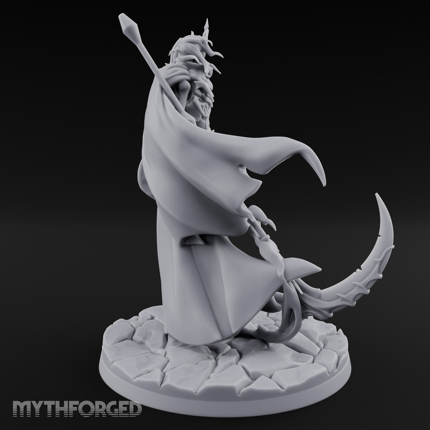 Soul Scythe Summoning Lich Gravecaller Miniature for Dungeons and Dragons, Pathfinder or other TTRPGs