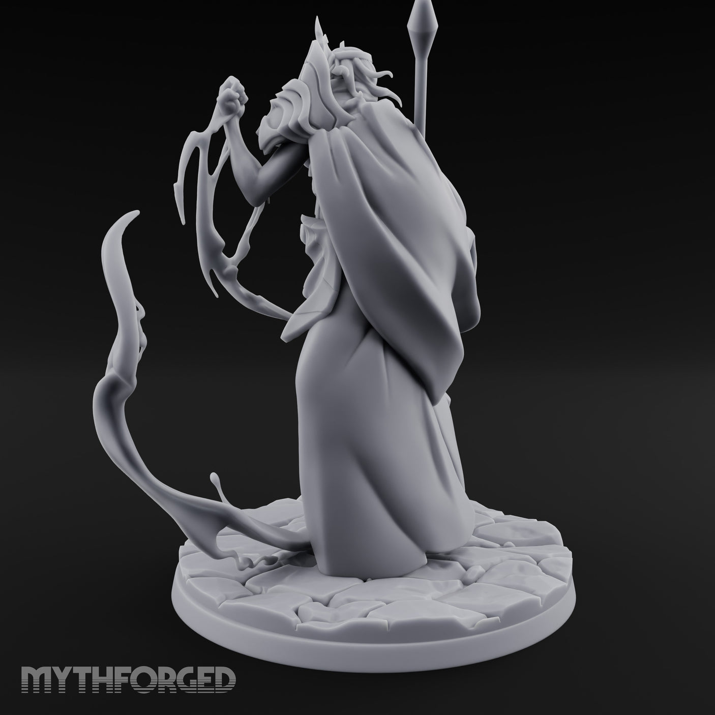 Soul Scythe Summoning Lich Gravecaller Miniature for Dungeons and Dragons, Pathfinder or other TTRPGs