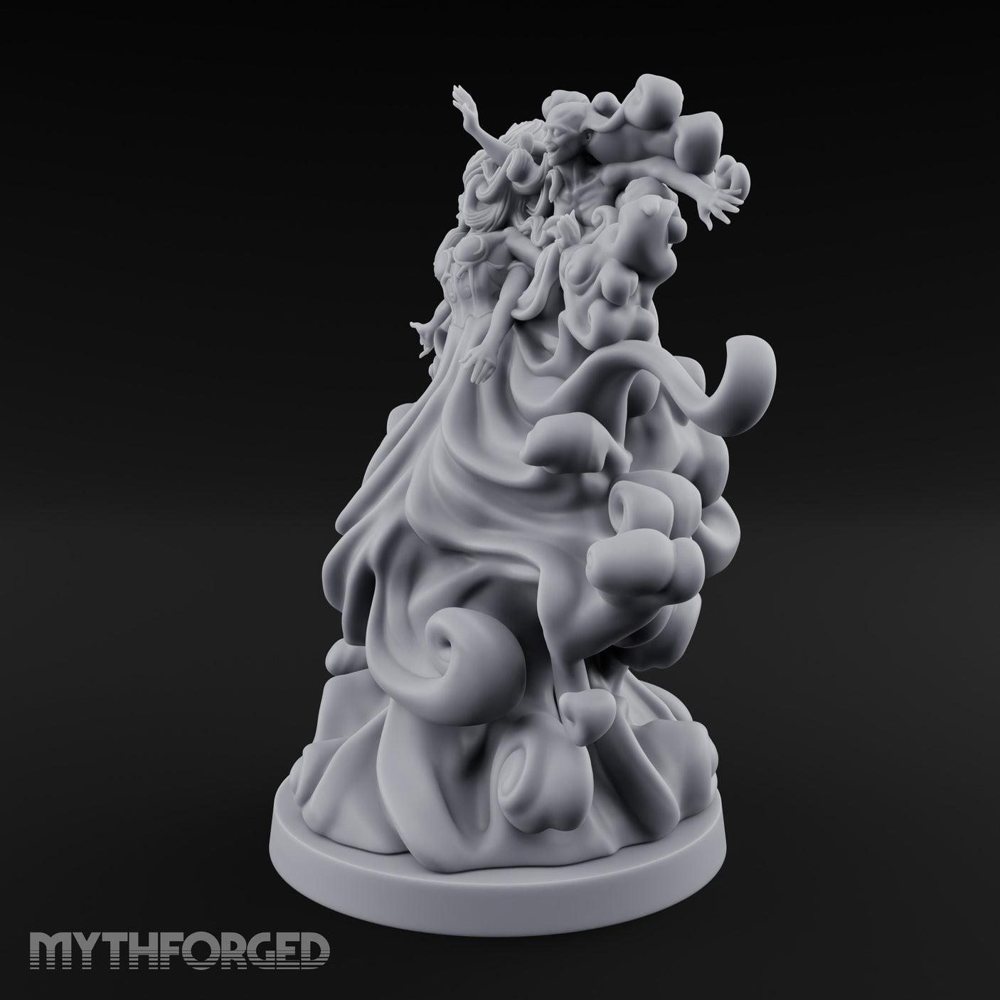 Souls Entwined Wailing Wraith Miniature for Dungeons and Dragons, Pathfinder or other TTRPGs