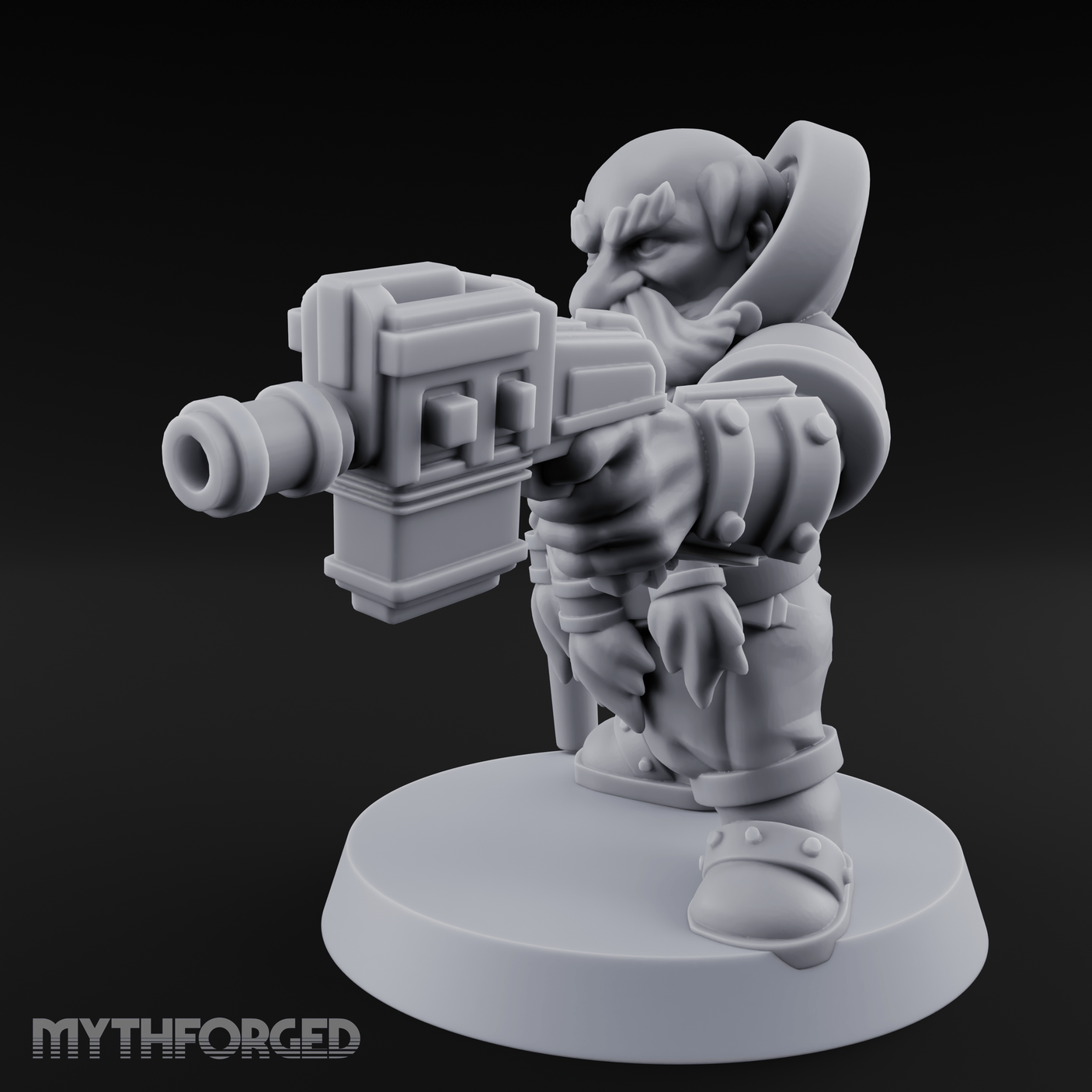 Gear Laden Gunslinger Dwarf Gunner Miniature for Dungeons and Dragons, Pathfinder or other TTRPGs