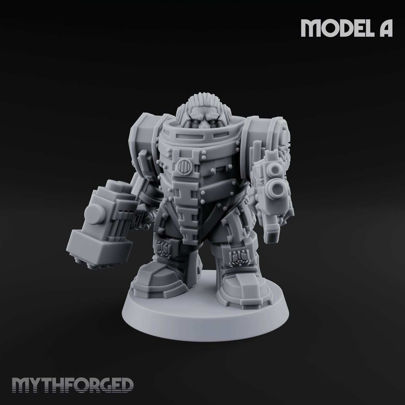 Fully Armoured Space Dwarf Troopers Miniature for Dungeons and Dragons, Pathfinder or other TTRPGs