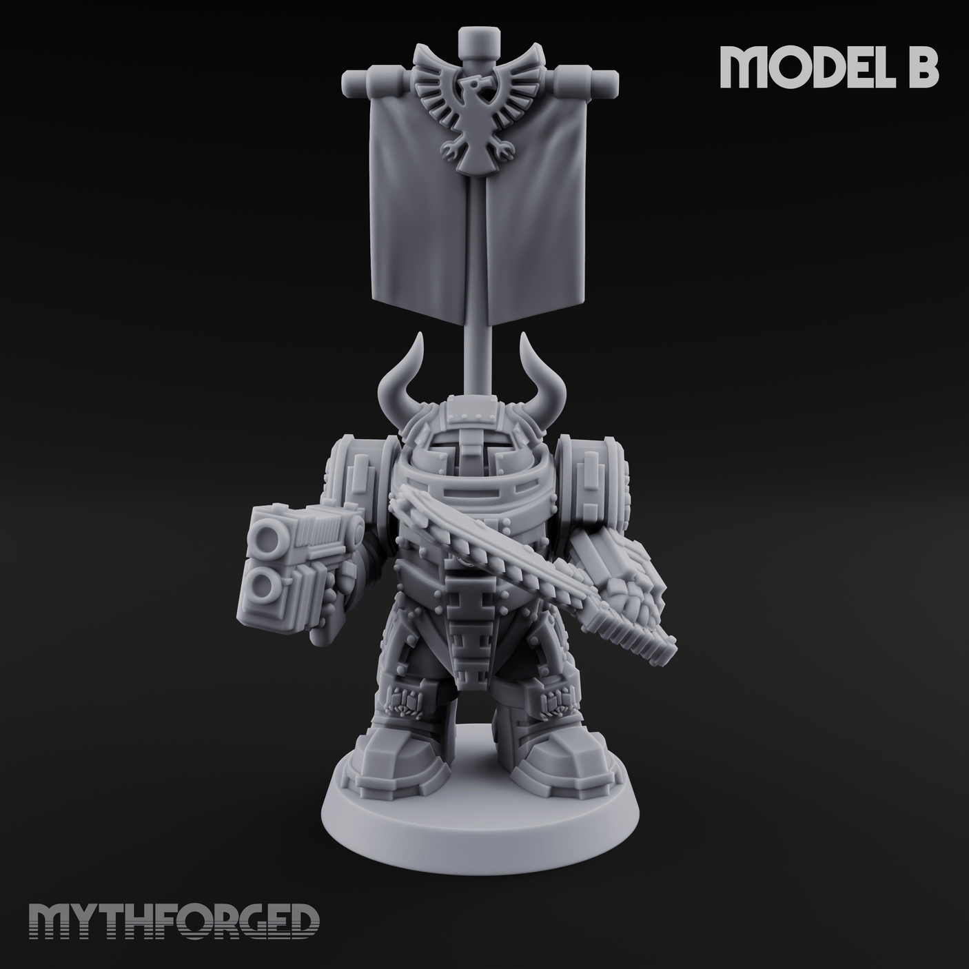 Fully Armoured Space Dwarf Troopers Miniature for Dungeons and Dragons, Pathfinder or other TTRPGs
