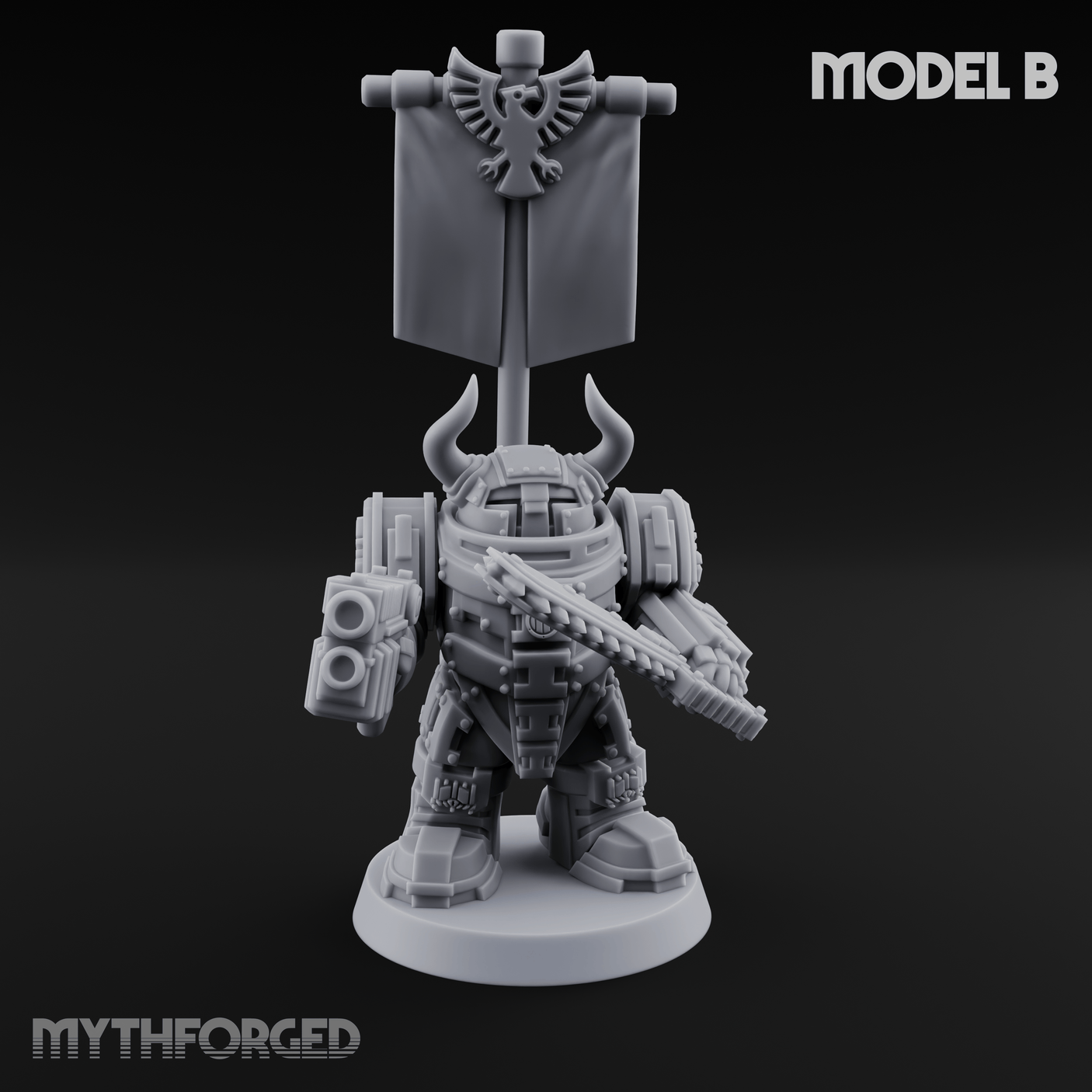 Fully Armoured Space Dwarf Troopers Miniature for Dungeons and Dragons, Pathfinder or other TTRPGs