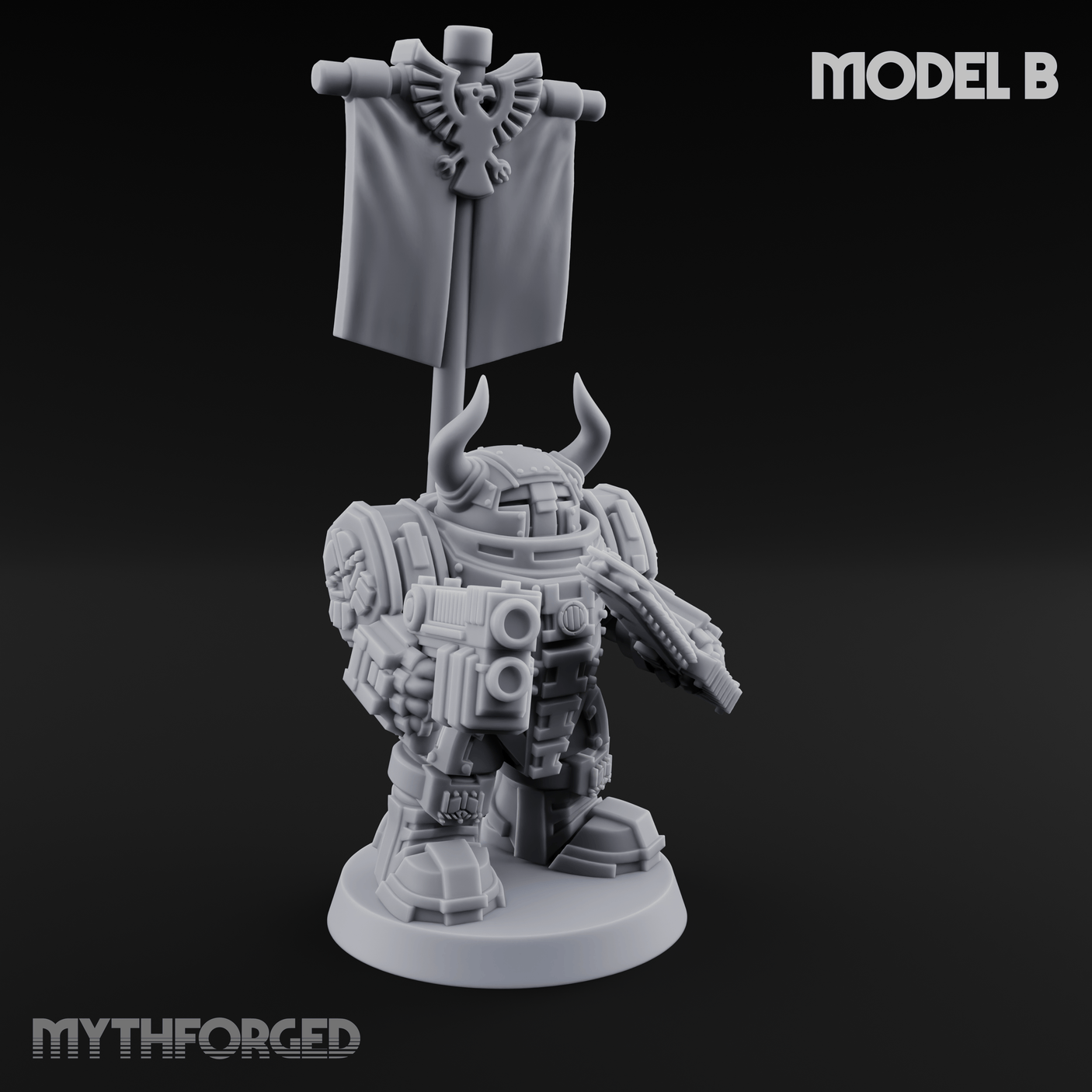 Fully Armoured Space Dwarf Troopers Miniature for Dungeons and Dragons, Pathfinder or other TTRPGs