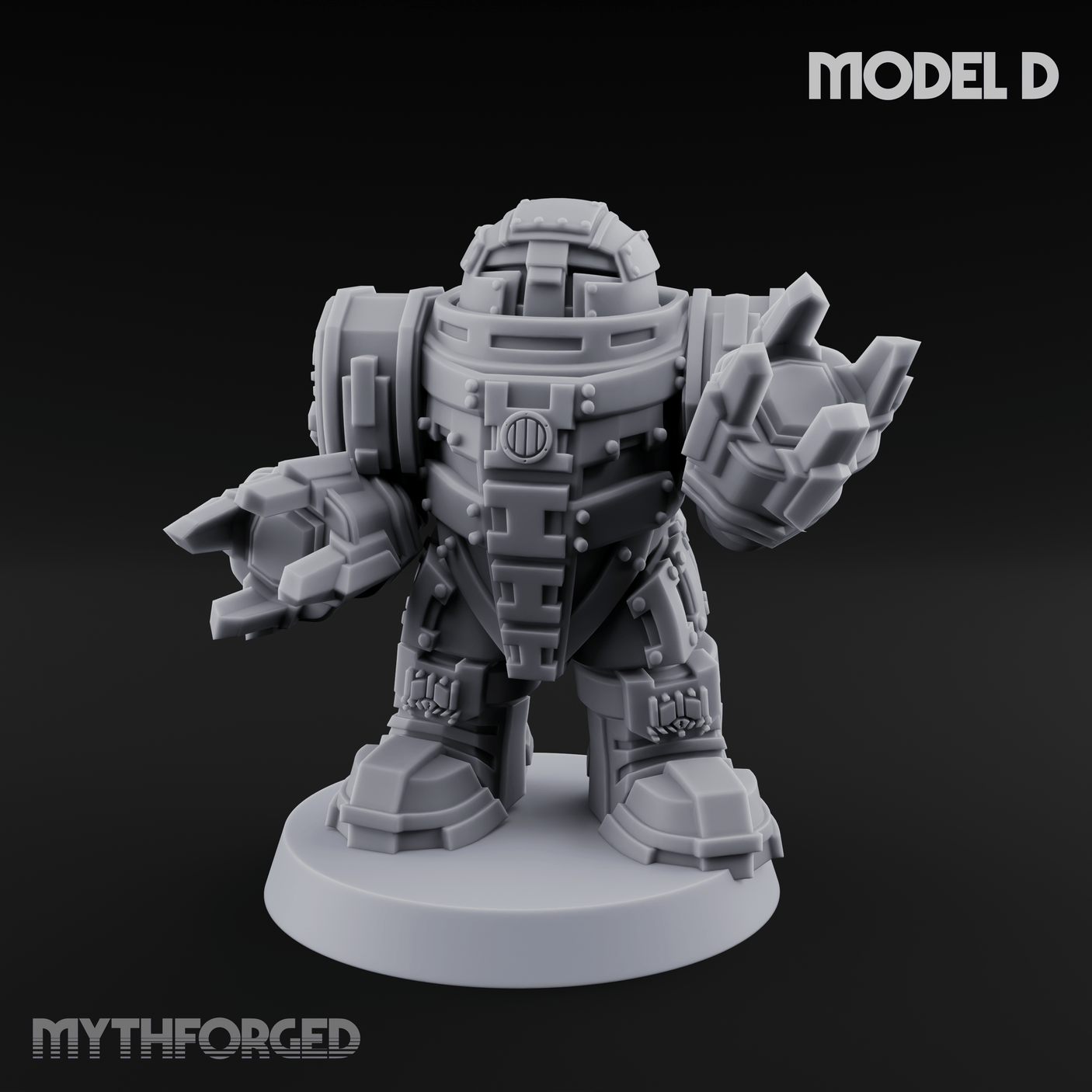 Fully Armoured Space Dwarf Troopers Miniature for Dungeons and Dragons, Pathfinder or other TTRPGs