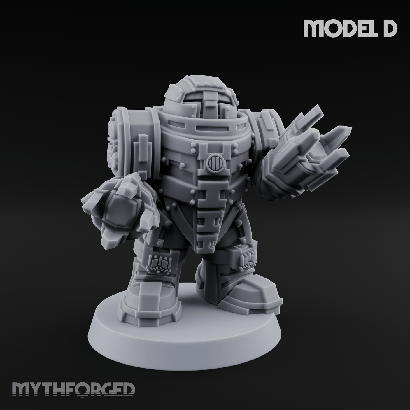 Fully Armoured Space Dwarf Troopers Miniature for Dungeons and Dragons, Pathfinder or other TTRPGs